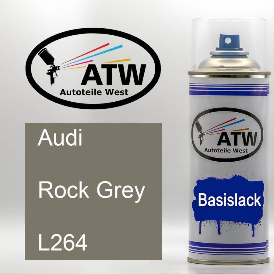 Audi, Rock Grey, L264: 400ml Sprühdose, von ATW Autoteile West.